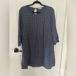 Aritzia Wilfred Myosotis Relaxed Tunic Mini Dress